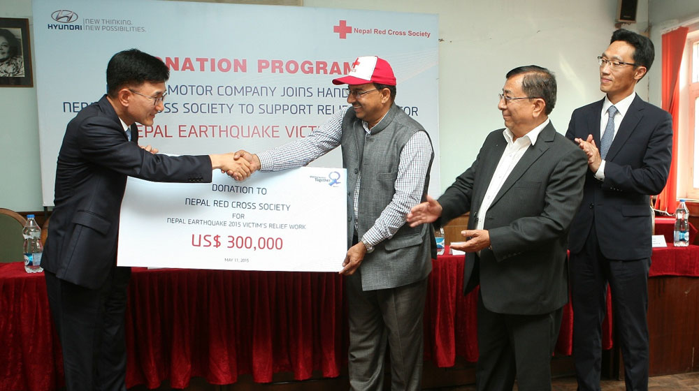 Hyundai ủng hộ 300.000 USD cứu trợ nạn nhân động đất tại Nepal
