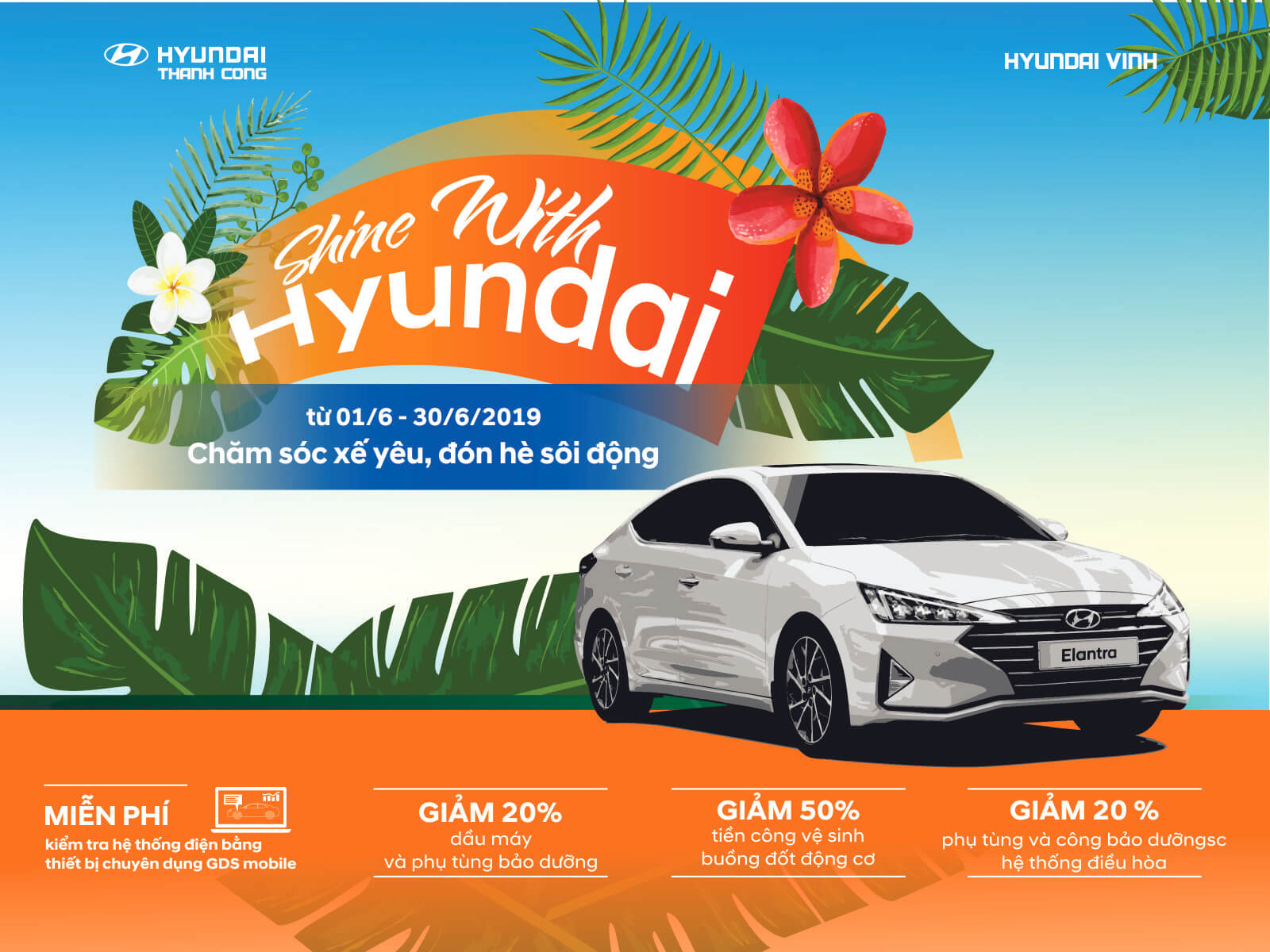 Hyundai Vinh khuyễn mãi Hot dịch vụ hè 2019