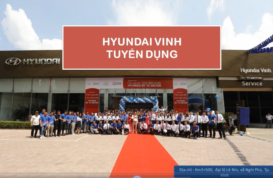 Hyundai Vinh tuyển dụng tháng 5.2022