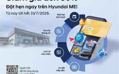 GIỜ VÀNG ƯU ĐÃI – GIẢM ĐẾN 50% – ĐẶT HẸN NGAY QUA HYUNDAI ME!